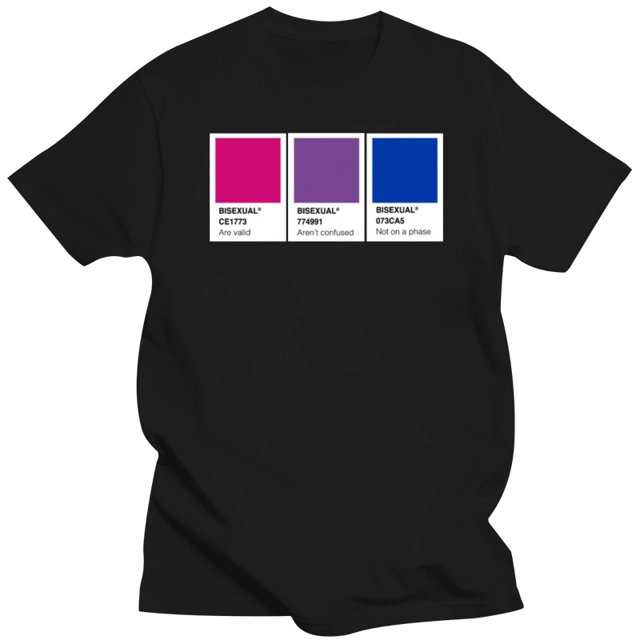 Camiseta Bisexual camiseta Bisexual Camiseta de algodón para hombre bonita camiseta clásica de manga corta estampada de gran tamaño