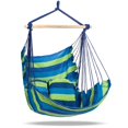 thumbnail image 1 of Sorbus Swing Blue Hanging Rope Hammock Chair Swing Seat, 1 of 7