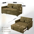 thumbnail image 4 of Accent Chair Sofa, Teddy Fabric with Solid Wooden Frame,Rainbow Design, 4 of 8