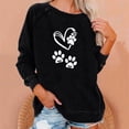 thumbnail image 2 of Crew Neck Long Sleeve Sweatshirt for Women Letter Graphic Print Casual Loose Pullover Spring Fall Teens Girl Cute Shirt(Black,XXL), 2 of 6