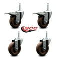 thumbnail image 2 of 4 Inch High Temp Glass Filled Nylon 5/8 Inch Stem Caster Set 2 Total Lock Brakes, 2 of 2