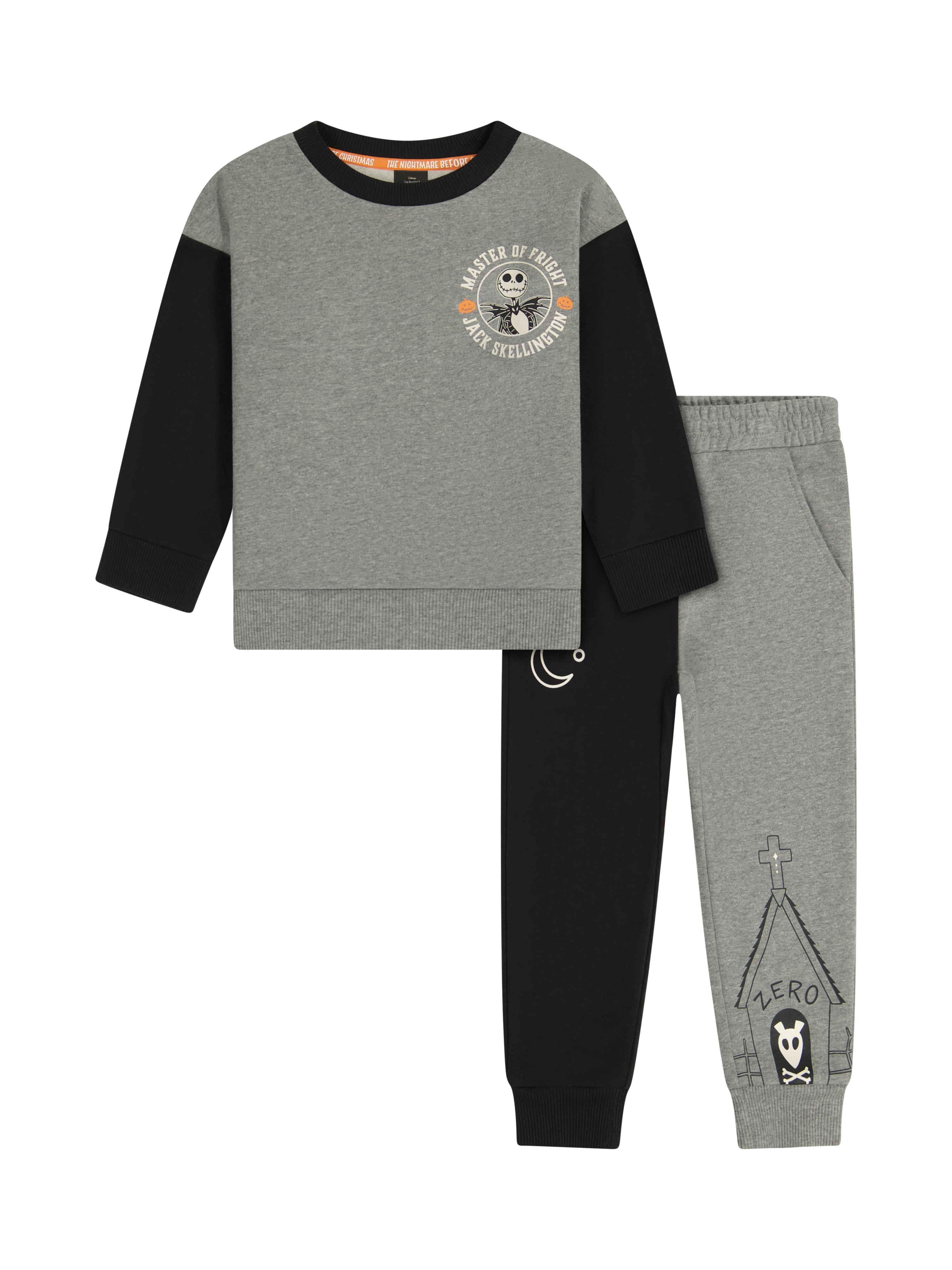 Night Before Christmas Toddler Boys Jack Skellington Jogger Set, Sizes 12M-5T