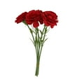 thumbnail image 4 of Awepensk 5pcs Artificial Silk carnation flowers Bouquets with Green Eucalyptus Plant for Wedding Home Office Garden Decoration Table Centerpieces Floral Arrangements (Red 11.4"), 4 of 6