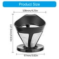 thumbnail image 3 of Coffee Dripper Slow Drip Coffee Filter Meshing Stainless Steel Coffee Maker Reusable Filter Coffee Drip, 3 of 9