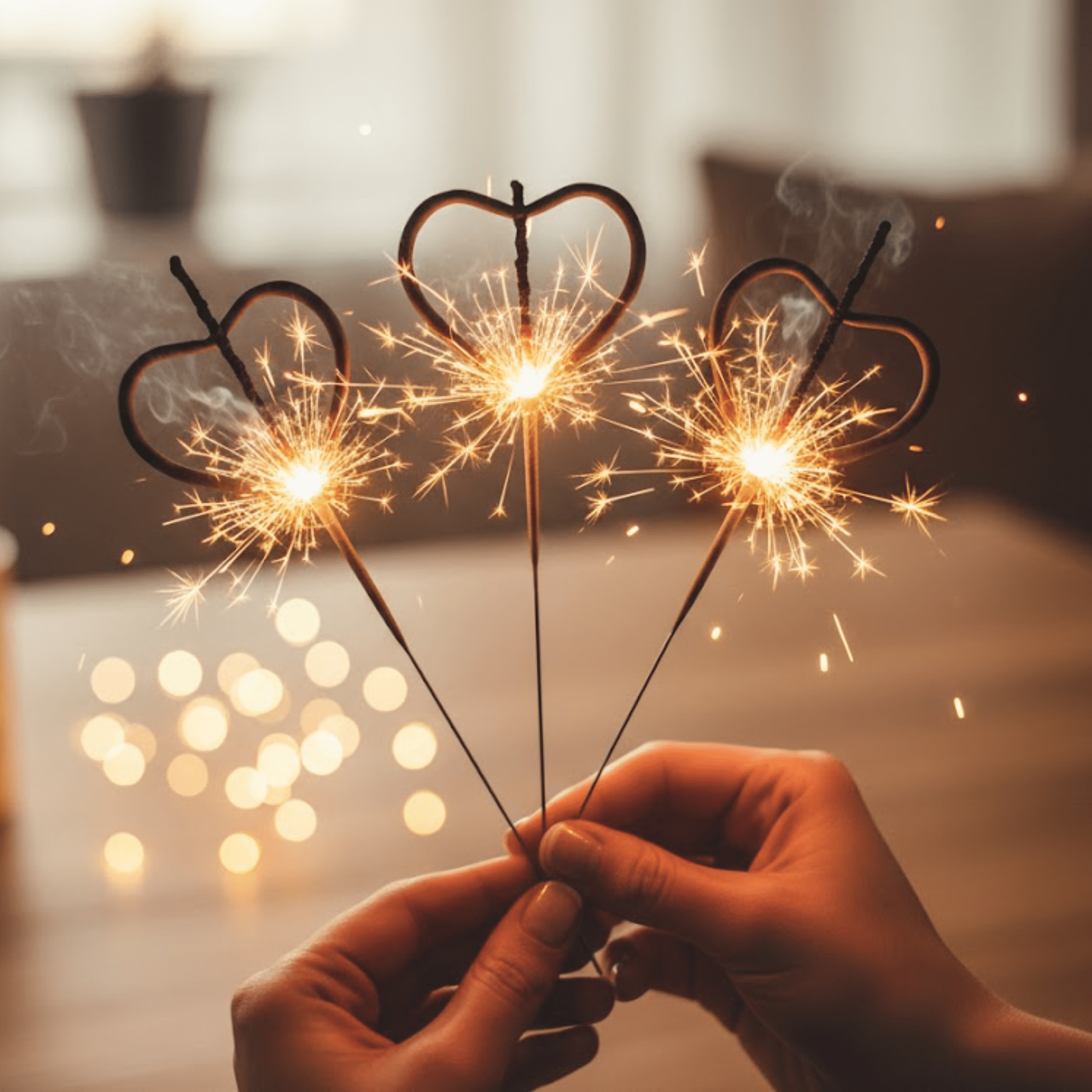 Heart Shaped Sparklers - 36 Pack