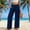 Navy, variant on BUIGTTKLOP Wide Leg Pants for Women Flowy Palazzo Drawstring Elastic Waist Pant Summer Beach Trousers with Pockets