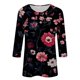 thumbnail image 4 of 3/4 Manga Túnica Tops para las Mujeres, Suelto Ajuste Impreso Cuello Redondo Blusa Casual para el Uso Diario, 4 of 4