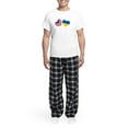 thumbnail image 5 of CafePress - Loving USA Ukraine Flag Heart Ukrainian Am Pajamas - Men's Light Loose Fit Cotton Pajama Set, 5 of 7