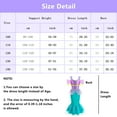 thumbnail image 3 of Kids Girls Ariel Costume Princess Dress Fancy Mermaid Tail Cosplay Outfits, 3 of 7