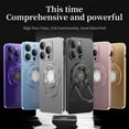 thumbnail image 7 of ELEHOLD Magnetic Case for iPhone 15 Pro, Foldable Kickstand Bracket Work with Magnetic Car Mount Lens Film Protection Slim Shockproof Case for iPhone 15 Pro, Black, 7 of 7