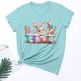 thumbnail image 2 of Xihbxyly Easter Shirt 2024 Easter Eggs Happy Easter Print Men and Women Loose Plus Size Short Sleeves Bunny Crew Shirt for Girl Easter Teacher Shirt Easter Bunny Shirt Women, 2 of 3