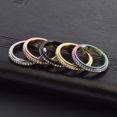 thumbnail image 5 of Anillo de mujer de acero inoxidable con diamantes redondos simples y giratorios de estilo coreano europeo y americano, anillo de dedo con temperamento dorado, joyería de mano, 5 of 5