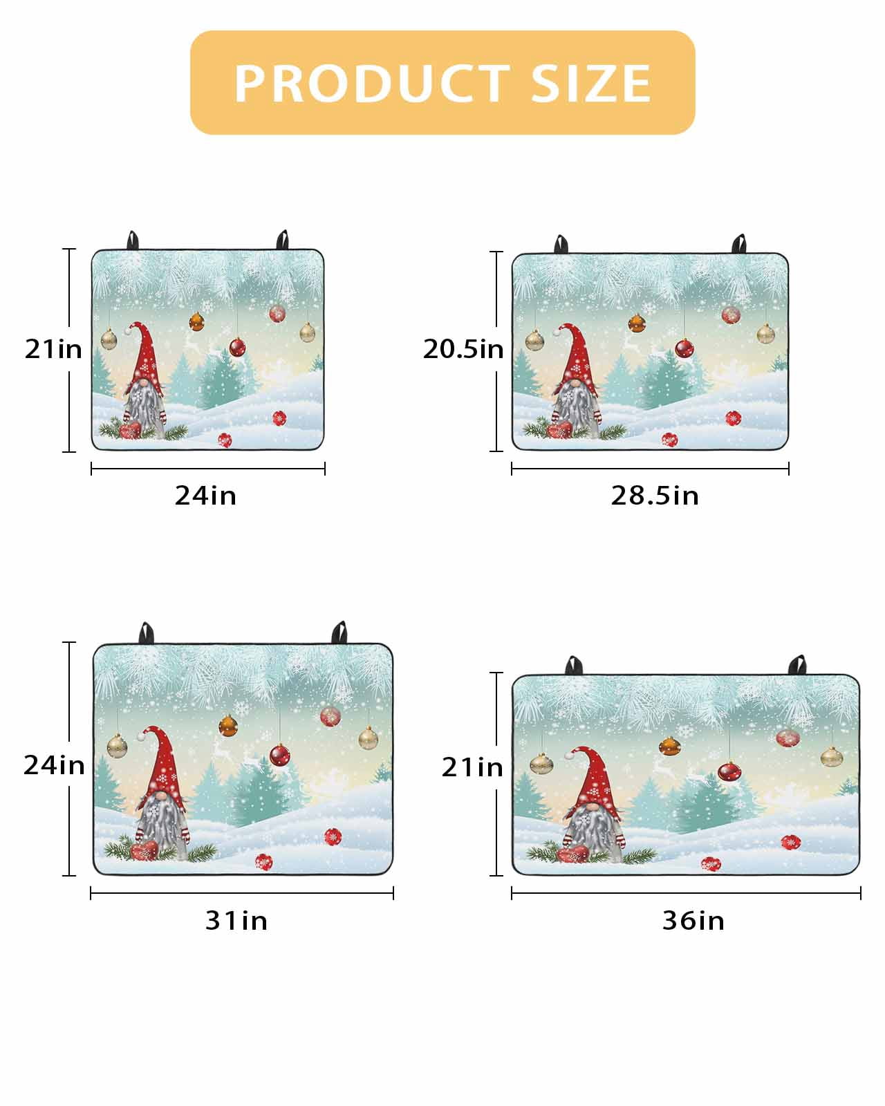 Large Induction Cooktop Protector Mat Teal Christmas Stove Top Covers for Electric Stove, Xmas Gnomes Balls Snowflake Tree Decorative Stove Burner Cover Mats, Glass Top Stove Cover