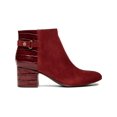 thumbnail image 2 of Anne Klein Womens Hilda Leather Almond Toe Ankle Boots Red 8 Medium (B,M), 2 of 4