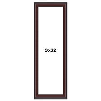 9x32 Frame Brown Round Mahogany Solid Wood Picture Frame | 1.625 Inch Moulding Width | with UV