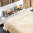 thumbnail image 5 of Yayeee Pillowcase Standard Size Set of 2 Satin Wrinkle Resistant Pillow Case, Skeleton with Sun, 5 of 7