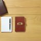 thumbnail image 4 of BESTYASH Cuaderno De De Con Y Textura PU Estilo Moderno Color Café Claro, 4 of 6