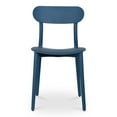 thumbnail image 3 of Moe's Home Collection Kent Outdoor Dining Chair Navy - Set Of Two Plastic, 3 of 6