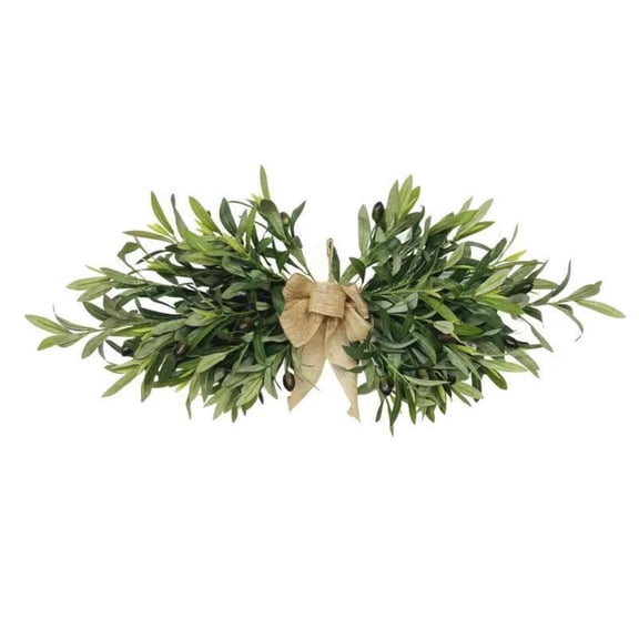 Artificial Olive Leaf Garland For Home And Wedding Decor Faux Greenery Swag With Berries For Arch And Wall Display