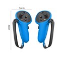 thumbnail image 1 of 1 par de fundas de empuñadura con correa ajustable para nudillos de silicona para Meta Quest Pro VR, 1 of 8