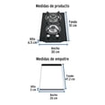 thumbnail image 3 of Parrilla gas empotrable 30cm, 2 quem, vidrio negro, Riviera, 3 of 3