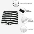 thumbnail image 3 of Honeii Black And White Stripes Men's Underwear Boxer Briefs Pack, ComfortSoft Boxer Brief for Men, Moisture-Wicking Breathable-X-Large, 3 of 5