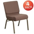 thumbnail image 2 of Flash Furniture Brown Dot Fabric Church Chair,PK4 4-FD-CH0221-4-GV-BNDOT-GG, 2 of 7