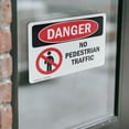 thumbnail image 4 of (2 Pack) No Pedestrian Traffic OSHA Danger Sign 24 Inch X 18 Inch Vinyl Label Decal Sticker Weather Resistant, UV Protected for Workplace, Business, and Construction Site, Made in the, 4 of 7