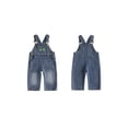 thumbnail image 5 of RUINIXCW Toddler Baby Boy Denim Overalls Tractor Embroidery Sleeveless Jumpsuit, 5 of 7