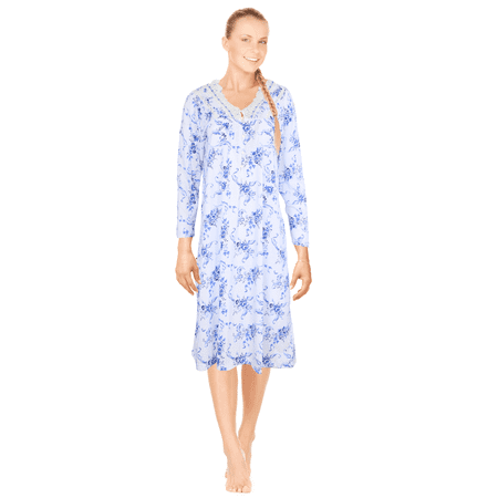 

JEFFRICO Womens Long Sleeve Nightgowns Sleepwear Soft Pajama Dress Nightshirts