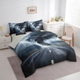 thumbnail image 3 of Homewish Natural Disaster Tornado 7-Piece King Bedding Set - Lightning Black Grey, 3 of 8