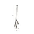 thumbnail image 4 of Decmode Contemporary 56 inch black iron bell-shaped five-light pendant lamp with bulb, Black, 4 of 5