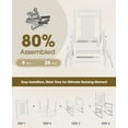 thumbnail image 5 of KINGYES Outdoor Rocking Chair Set of 2, HDPE Patio Rocking Chair, Heavy Duty Front Porch Rocker, White, 5 of 9