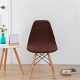 thumbnail image 2 of Corduroy Scandinavian Dining Room Chair Covers, Armless Chair Slipcovers Shell Chairs Covers Removable Washable for Kitchen, Bedroom, Living Room (Coffee Brown,2 PCS), 2 of 8