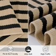 thumbnail image 5 of Outdoor Patio Rug 3x5, Washable Black and White Outdoor Rug, Outside Welcome Mat Striped Porch Door Mat Outside Entrance Layered Indoor Doormat, 5 of 7