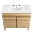 thumbnail image 6 of Sink Vanity Cabinet, White Oak, Wood, Mid Century Hotel Bedroom Bathroom, Modern Contemporary HB33383, 6 of 9