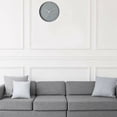 thumbnail image 4 of Brillar Relojes de pared Reloj de pared silencioso de cuarzo moderno de 12 pulgadas con números arábigos Relojes de pared sin comprobar la decoración de accesorios del hogar (gris), 4 of 5