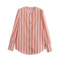 thumbnail image 1 of ameIAEA Button Down Shirts for Women Striped Long Sleeve Bloues Color Block Casual Fall Tops, 1 of 6