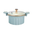 thumbnail image 2 of KeirineCC Baking 8L Enamel Micro Pressure Pot Korean Vacuum Non stick Soup Pot Non Stick Soup Pot Multifunctional Double Ear Stewing Boiling Pot Enamel,16x10x6 Inches (8L Blue), 2 of 8