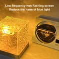 thumbnail image 2 of Lámpara de escritorio dinámica de luz nocturna con patrón de agua giratoria USB, adornos artesanales (A) Likrtyny Para estrenar, 2 of 9