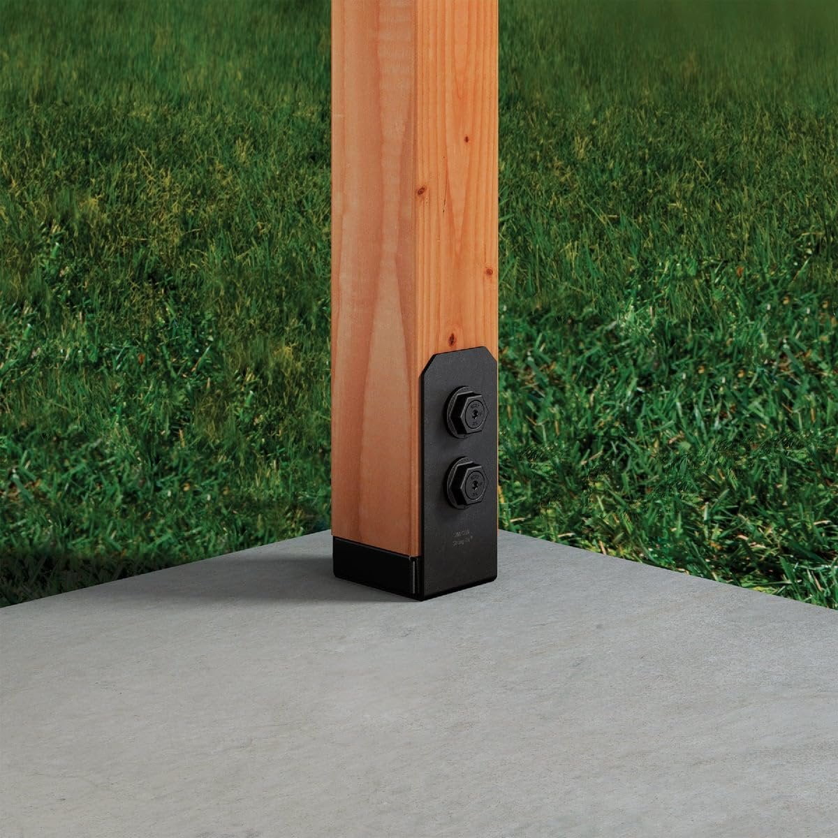 Simpson Strong Tie APVB44R Outdoor Accents Avant Collection ZMAX, Black Powder-Coated Post Base for 4x4 Rough