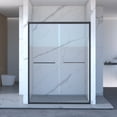 thumbnail image 2 of 56-60"x70" Aluminum Frame Double Sliding Shower Door, with 5/16" (8mm) Tempered Glass, 2 of 17