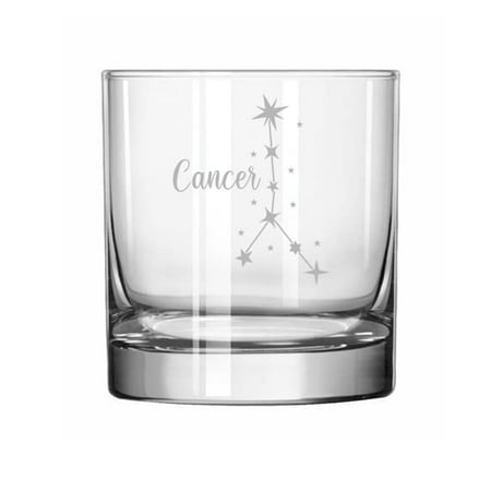 

Rocks Whiskey Old Fashioned Glass Star Zodiac Horoscope Constellation (Cancer)