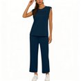 thumbnail image 5 of Cutuoiiu Plus Size Women's Solid Color Loose Fit Wide Leg Jumpsuit with Ruched Bust Design and Pockets for Spring and Summer Daily Wear Gifts, 5 of 7