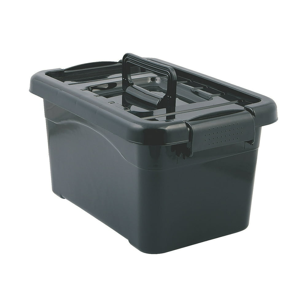 Black Large Bins With Locking Lids Educational 3 Pieces Walmart
