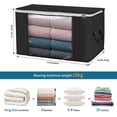 thumbnail image 2 of AWLYLNLL Large Storage Bags, 6 Pack Clothes Storage Bins Foldable Closet Organizers Storage Containers with Durable Handles Thick Fabric for Blanket Comforter Clothing Bedding 90 L (Black), 2 of 7