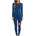 thumbnail image 4 of Maplenight Womens Thermal Underwear Set Slim Fitted Long Johns for Base Layer Women Cold Weather Top Bottom Winter Warm Loungewear, 4 of 6