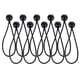 thumbnail image 1 of Cuerdas de bungee de pelota Cable elástica ajustable Corbatas Lazo Correa Correa Ligera Ligera Tienda de Tienda de Tienda de Accesorios Supervivencia Herramientas Negro 10 Piezas AweSitey OD020022-01, 1 of 6