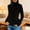Black, variant on Turtleneck Ribbed Sweaters for Women Cable Knit Ribbed Pullover Solid Warm Fitted Basic Casual Long Sleeve Tops