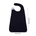 thumbnail image 3 of Adult Bibs for Men & Women,1 Pack Adult Cotton Bib, Washable Bibs for Adults with Crumb Catcher, Gift for Mom/Dad, Black, 3 of 6